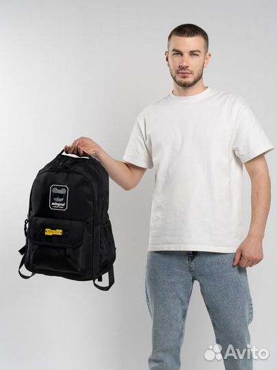 Дорожная сумка. Рюкзак мужской черный подростка