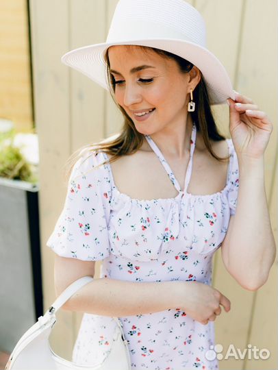 Шляпа женская летняя белая
