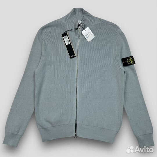 Летний кардиган Stone island светло-серый 526D8