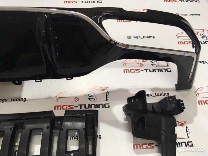 Диффузор E63s AMG с хром вставкой Mercedes w213