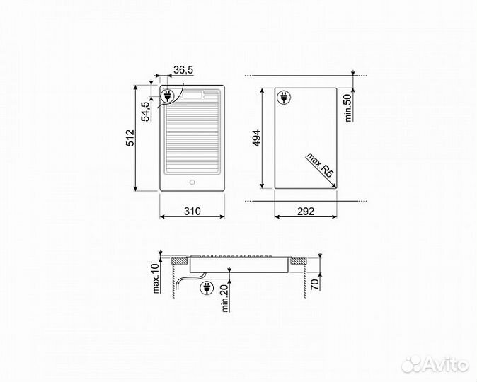 Поверхность smeg pgf30b