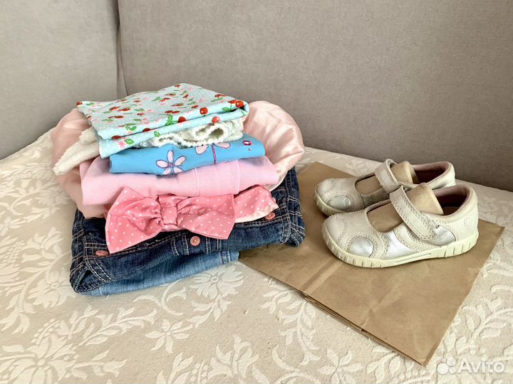 Детские вещи пакетом для девочки 74-98