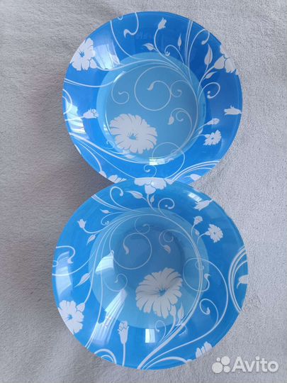 Тарелки столов.глуб Pasabahce Serenade Blue/3шт