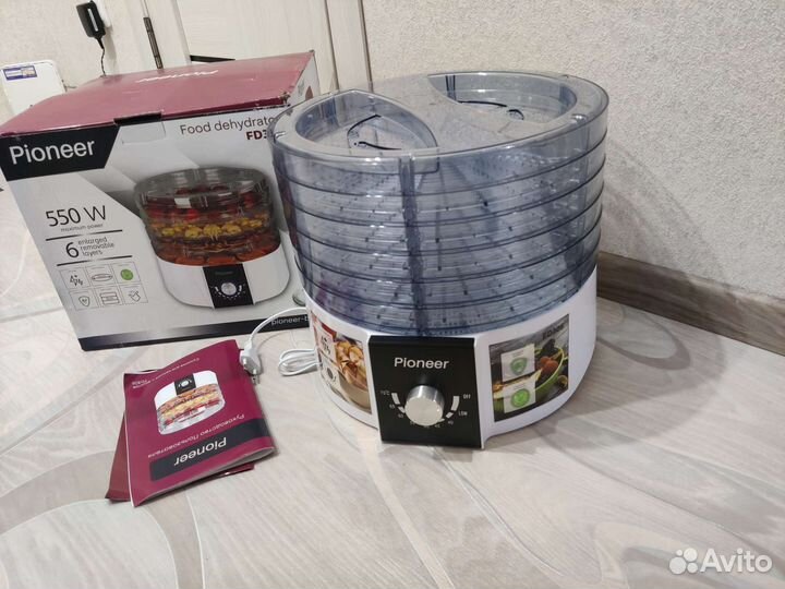 Сушилка для овощей и фруктов Новая 550 Вт pioneer