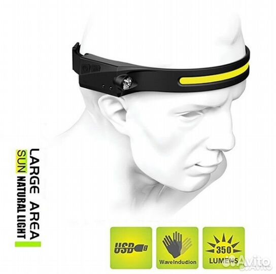 Налобный фонарь COB