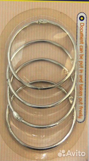 Кольца для альбомов разъемные большие 63 мм, 2 шт