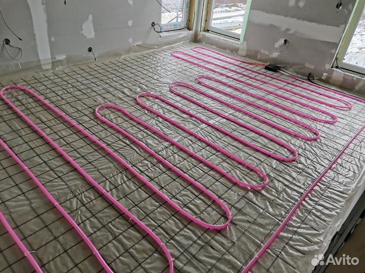 Монтаж электро-водяного теплого пола под ключ