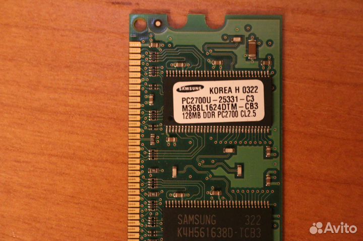 Оперативная память DDR1 128 MB