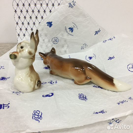 Скульптура Лисица/заяц с морковкой ифз(лфз)