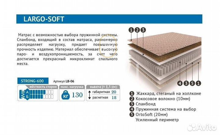 Матрас 140x200