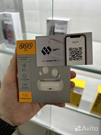 Беспроводные наушники QCY T1C (белый) by Xiaomi