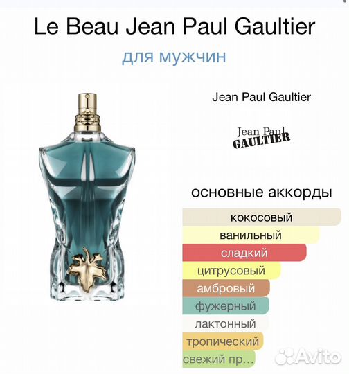 Jean Paul Gaultier Le Beau Оригинал