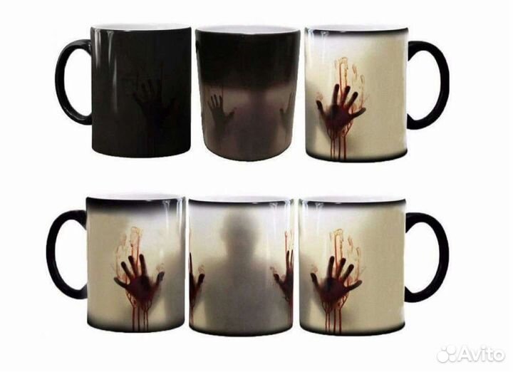 Термокружка, кружка-хамелеон Ужасы