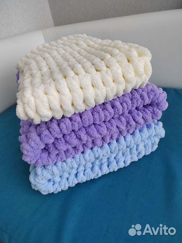 Плед из ализе пуффи