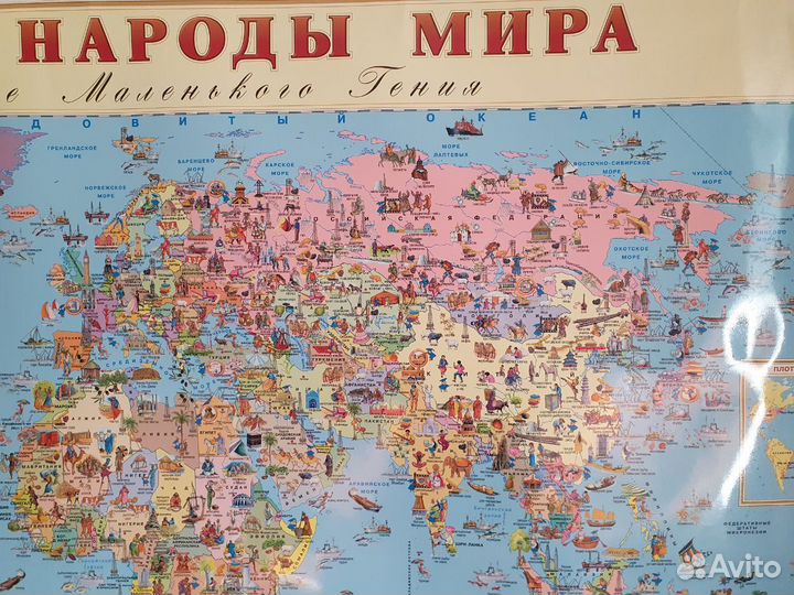 Настенная карта Страны и народы мира