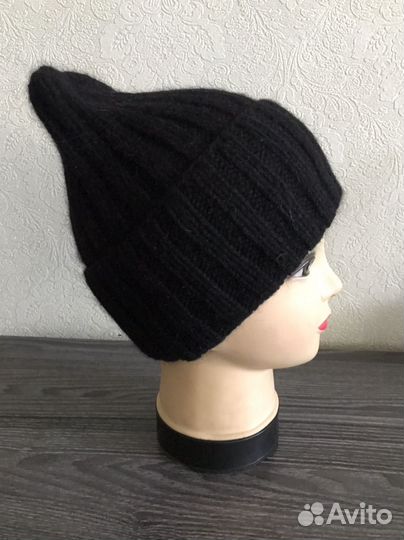 Шапка женская вязаная из пуха норки