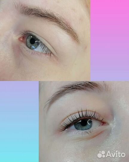 Ламинирование окрашивание ботокс ресниц