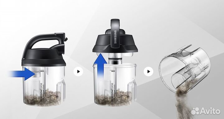 Новый пылесос Samsung с контейнером и турбиной