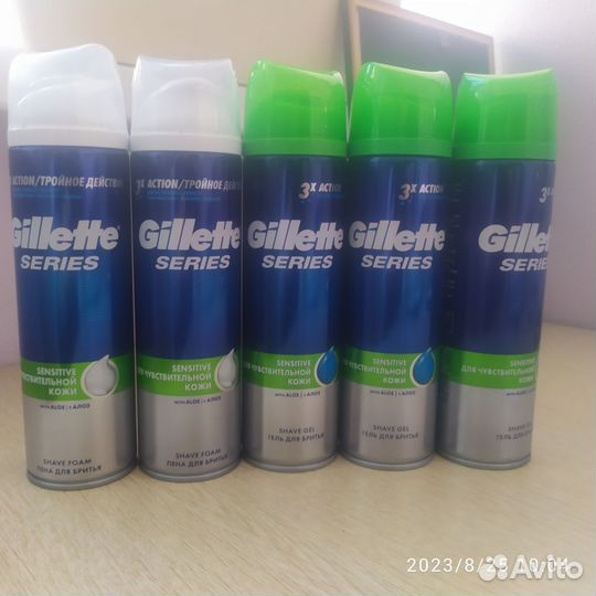 Gillette пена и гель для бритья
