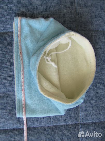 Шарф вязаный, снуд флисовый