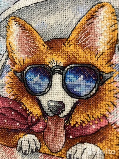 Картина вышитая крестом ручная работа