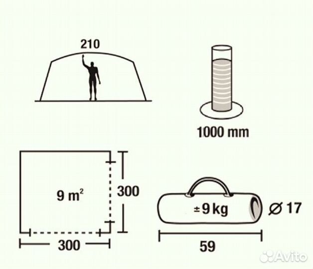 Шатер туристический Green Glade Lacosta