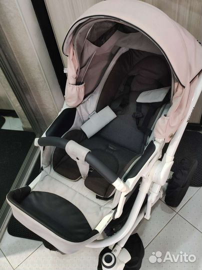 Коляска 2 в 1, Bebetto Torino (экокожа+ткань)