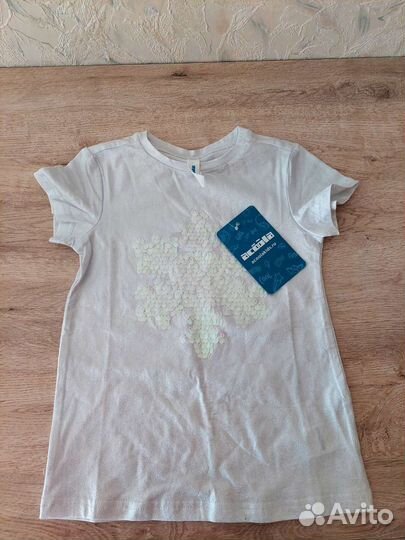 Футболка новая для девочки 116-122