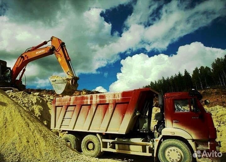 Песок карьерный с доставкой