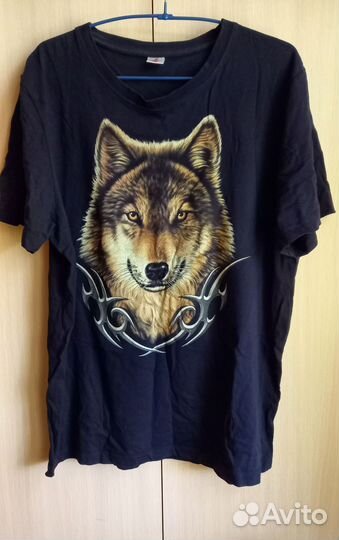 Футболка женская с волком 52р. б у