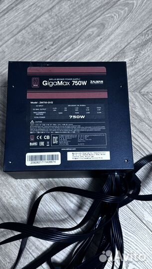 Блок питания Zalman Gigamax 750W bronze