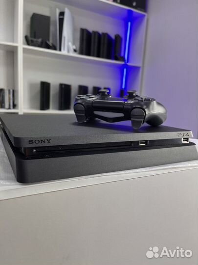 PS4 слим 1тб.Новая ревизия.3 диска.12 мес.гарантии