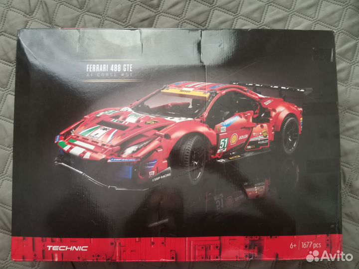 Конструктор lego аналог Ferrari 488 GTE 1677 дет