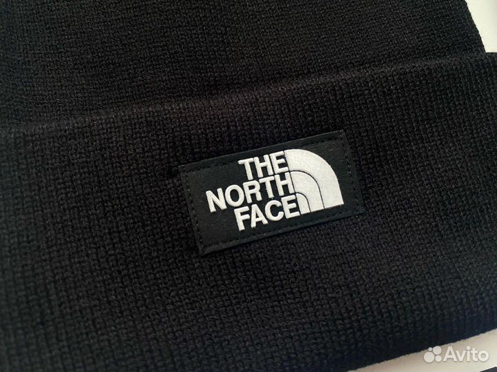 Комплект 3В1 Шапка TNF и перчатки nike