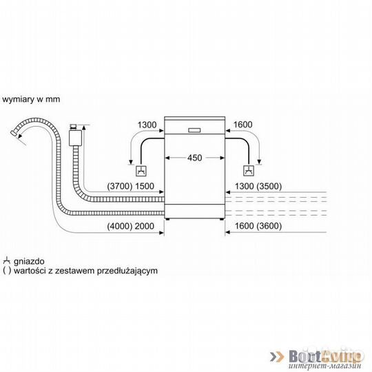 Машина посудомоечная отдельностоящая Bosch SPS4EMI