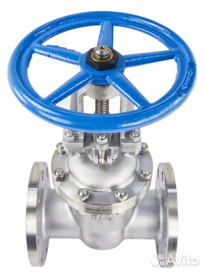 Задвижка клиновая 30нж64нж DN.ru Ду100 Ру25 фланцевая, клин - двухдисковый, шпиндель - выдвижной, ко