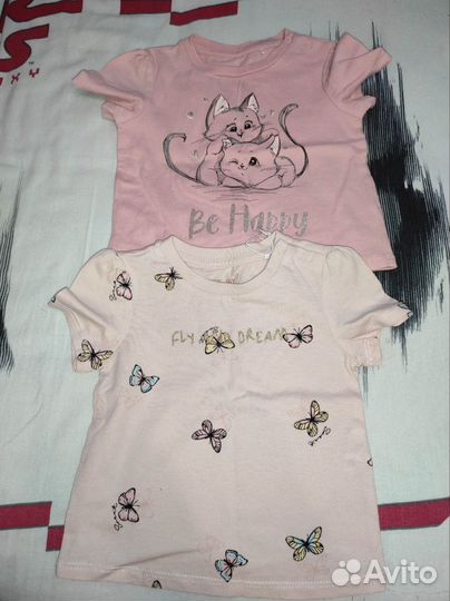 Одежда детская для девочки 9 / 12 мес футболки