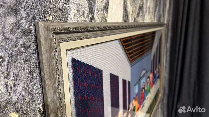 Картина «Тайная вечеря» вышитая крестом вручную