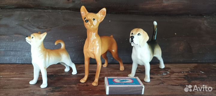 Фарфоровые статуэтки собаки афз
