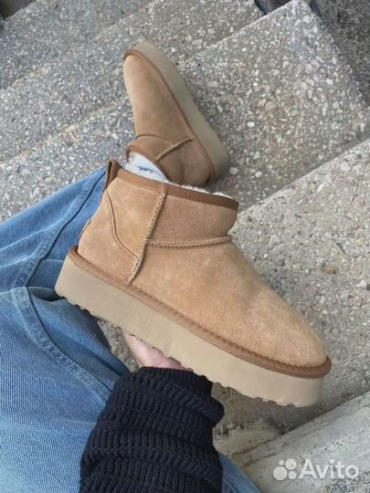 UGG Mini Platform Beige женские (Арт.4339)