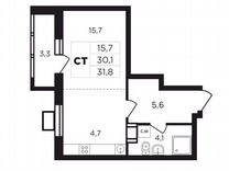 Квартира-студия, 32,9 м², 3/9 эт.