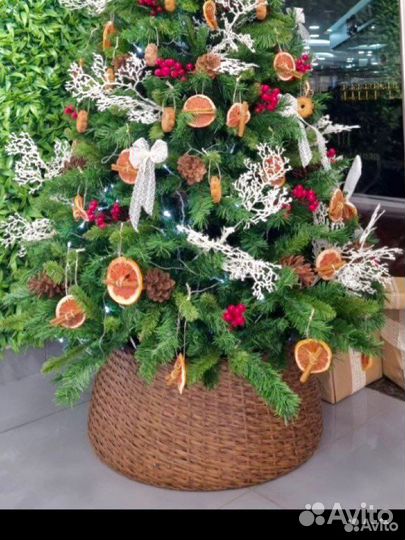 Корзина- юбка для новогодней ёлки