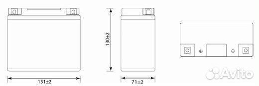 Акб Delta CT 1212.1 12 ah 151х71х130