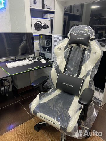 Игровое кресло DXRacer gladiator Black White объявление продам