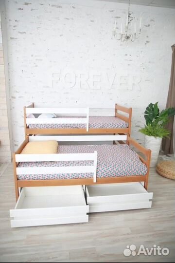 Двухъярусная кровать Манеж массив