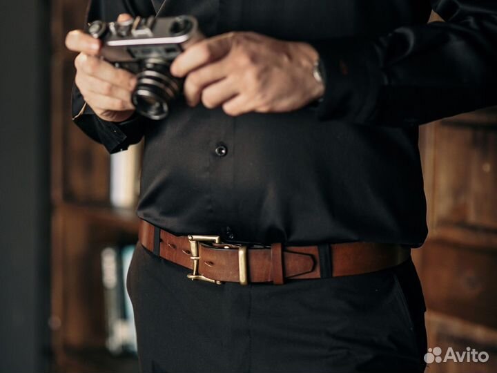Ремень мужской кожаный премиум качество