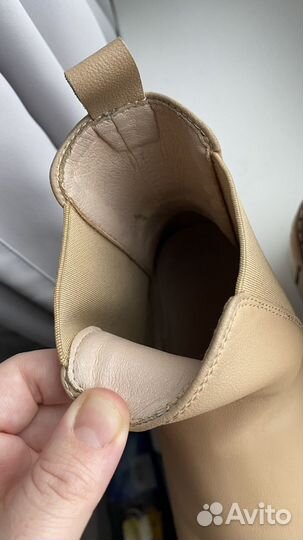 Ботинки челси женские бежевые