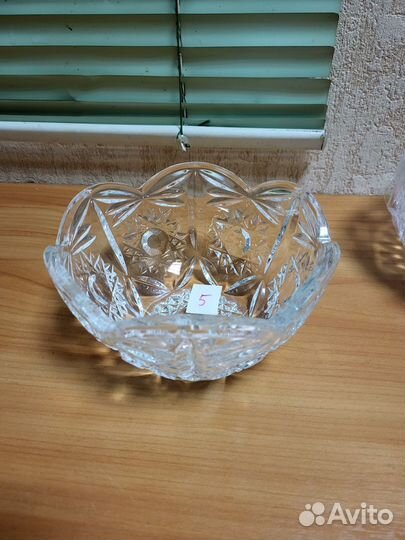 Хрустальная ваза-салатник