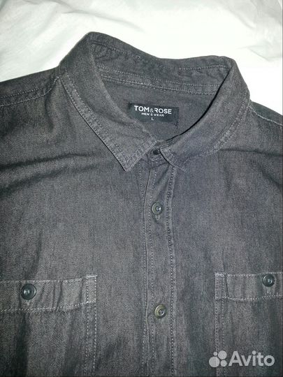 Джинсовая рубашка мужская