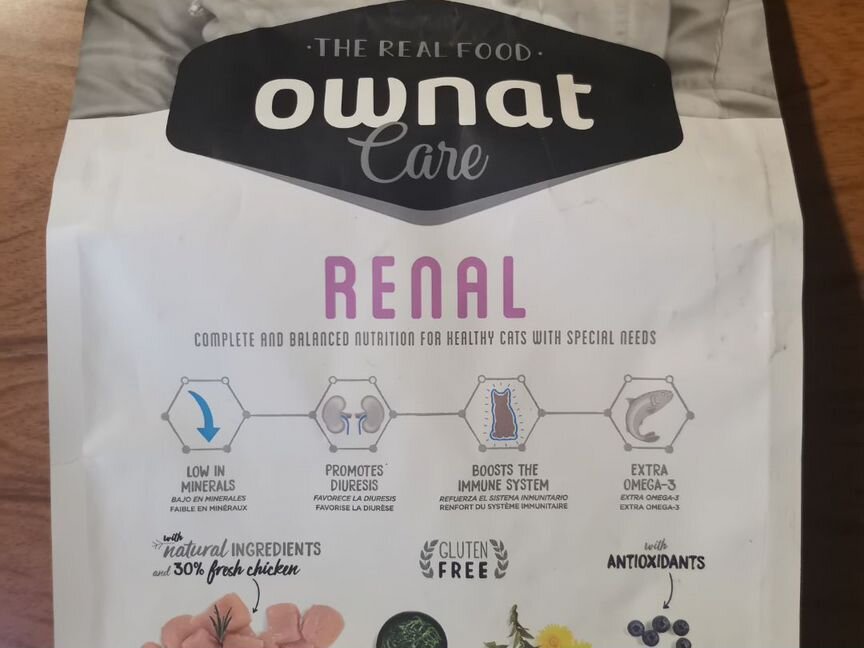 Корм для кошек Ownat adult care renal